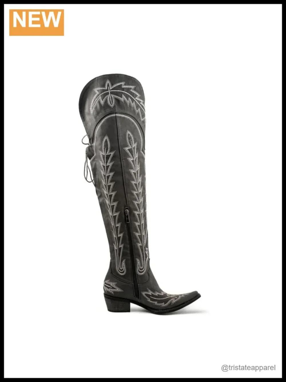 Thigh High Cowgirl Boots Wide Calf Western Embroidered Over The Knee Faux